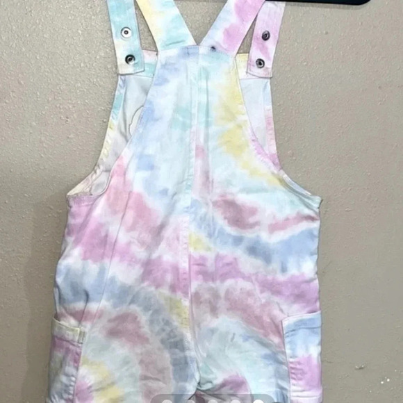 365 Kids Pastel Tie Dye Denim Shortalls size 6 Garanimals - Picture 3 of 13